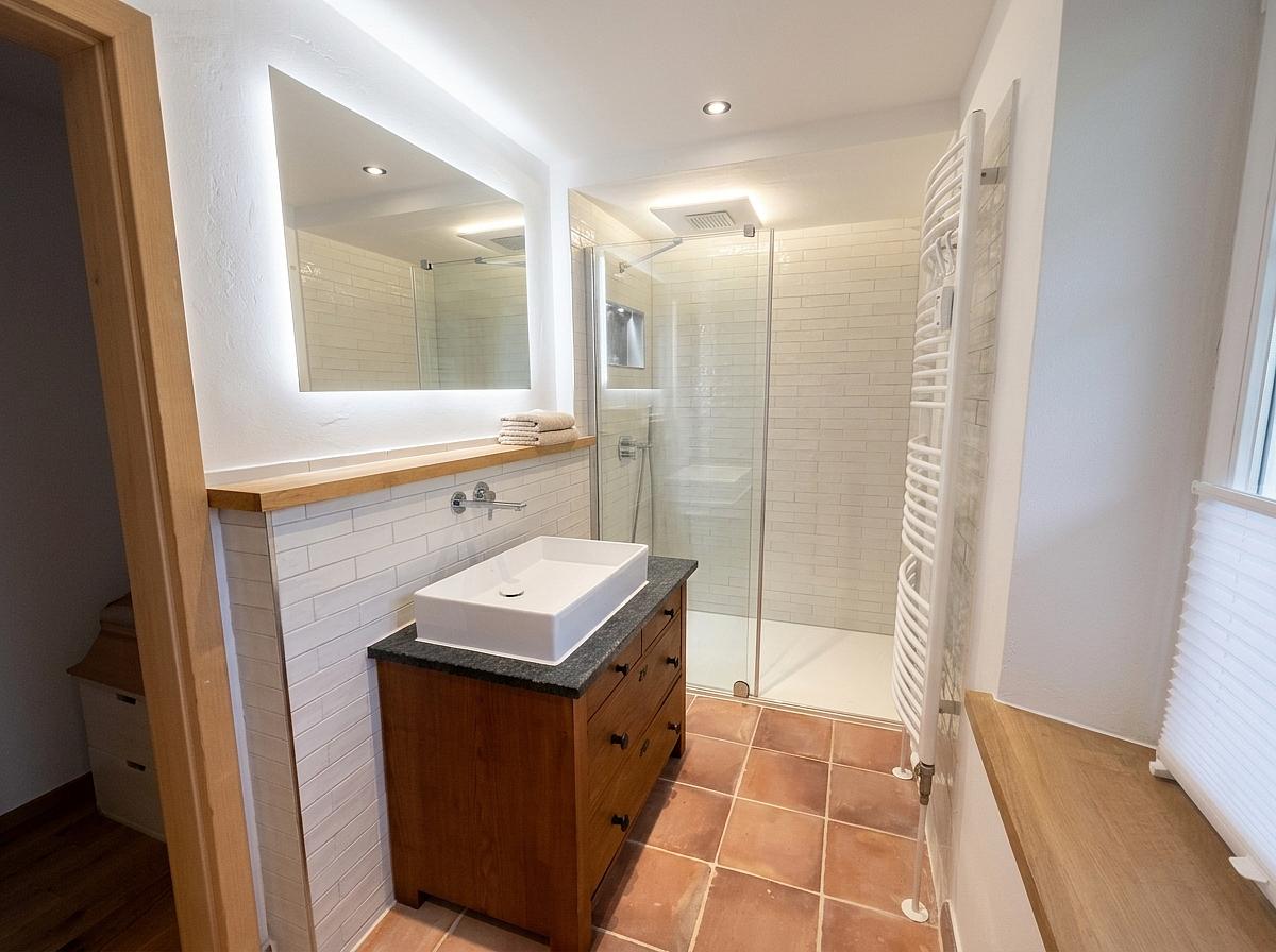 Rainshower-Dusche im Duschbad