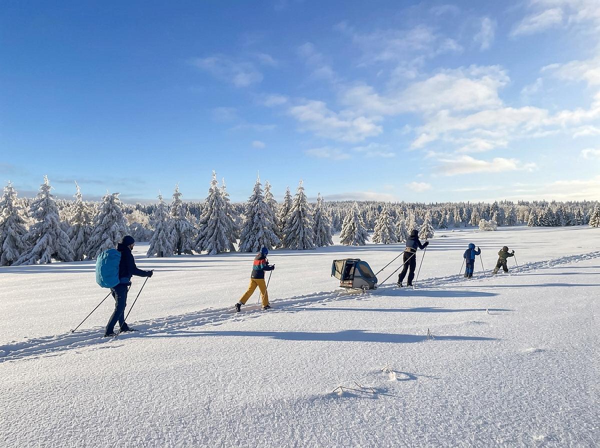 Langlauftour auf dem Erzgebirgskamm bei Rehefeld – Ferienwohnungen Rehefeld-Zaunhaus